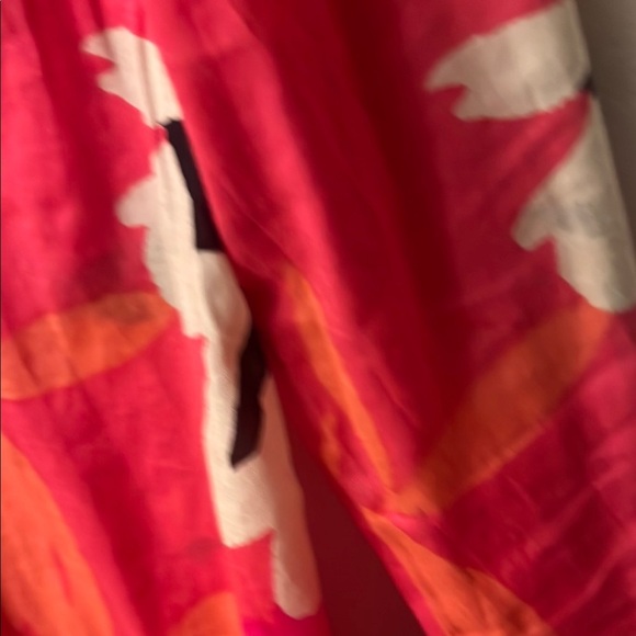 Sigrid Olsen Pink and Orange Long Sleeve Blouse - Picture 8 of 10